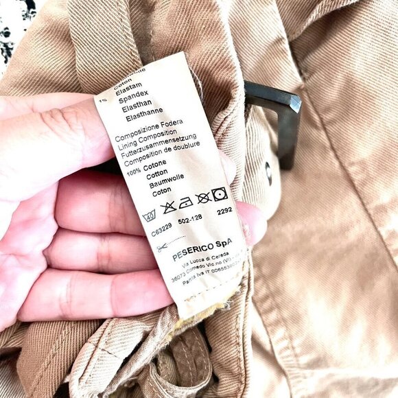 Peserico Khaki Midi Belted Skirt in Size IT 38 - Picture 6 of 10